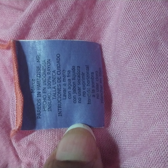 Pink Gecko Kaftan Midi Dress Cover up Top - Picture 7 of 8